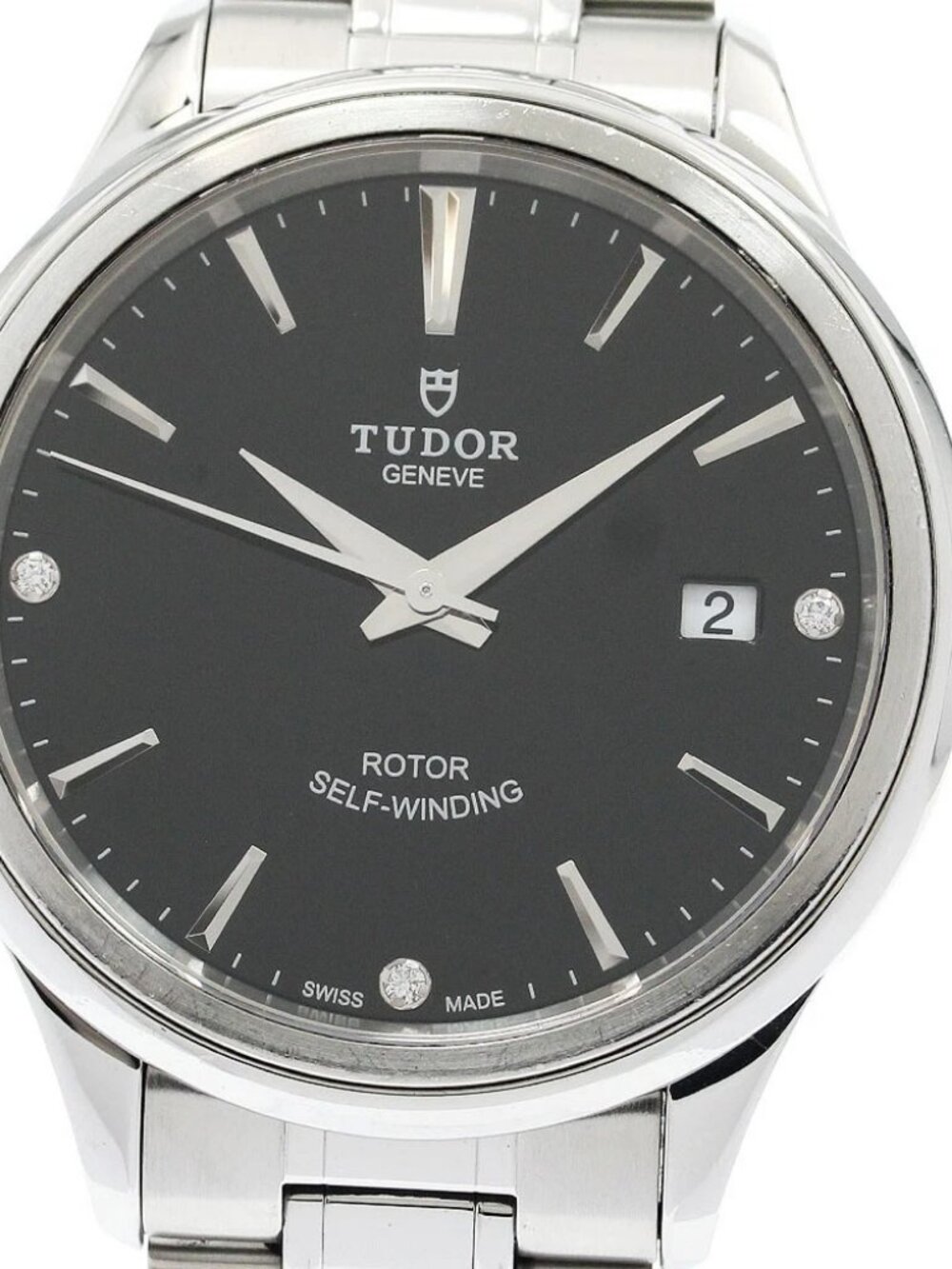TUDOR style 12500 3P diamond date black Dial Automatic Men's Watch